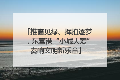 推窗见绿、挥拍逐梦，东营港“小城大爱”奏响文明新乐章