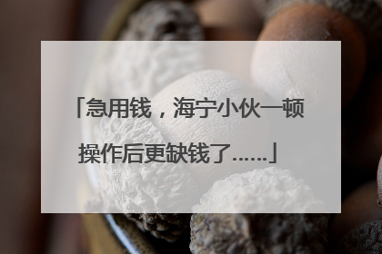 急用钱，海宁小伙一顿操作后更缺钱了……