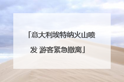 意大利埃特纳火山喷发 游客紧急撤离