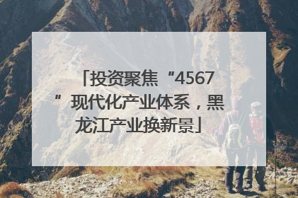 投资聚焦“4567”现代化产业体系，黑龙江产业换新景