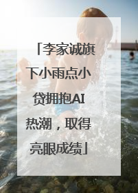 李家诚旗下小雨点小贷拥抱AI热潮，取得亮眼成绩