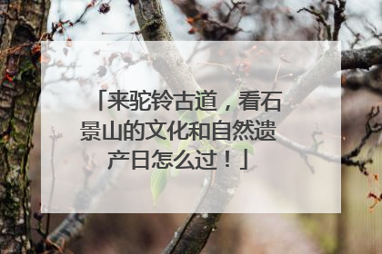 来驼铃古道，看石景山的文化和自然遗产日怎么过！