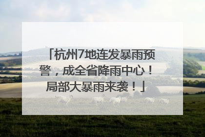 杭州7地连发暴雨预警，成全省降雨中心！局部大暴雨来袭！