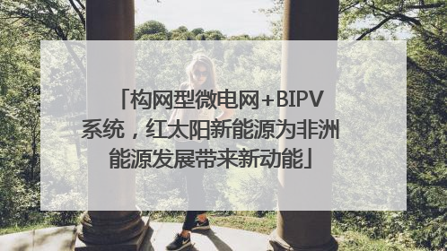 构网型微电网+BIPV系统，红太阳新能源为非洲能源发展带来新动能