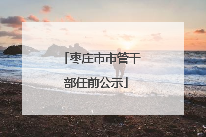 枣庄市市管干部任前公示