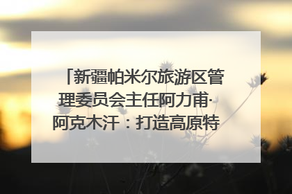新疆帕米尔旅游区管理委员会主任阿力甫·阿克木汗：打造高原特色文旅品牌 推动县域旅游高质量发展｜第七届全国县域旅游研究成果发布系列活动