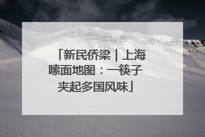 新民侨梁｜上海嗦面地图：一筷子夹起多国风味