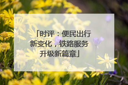 时评：便民出行新变化，铁路服务升级新篇章
