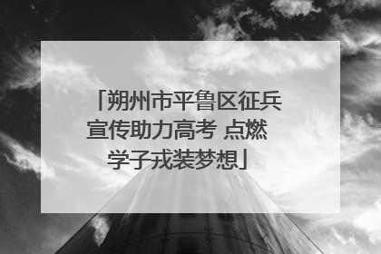 朔州市平鲁区征兵宣传助力高考 点燃学子戎装梦想
