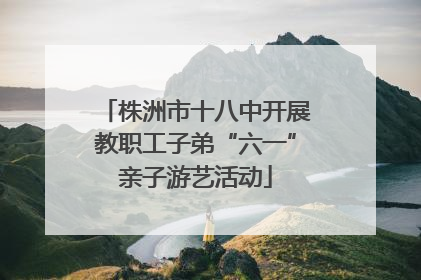 株洲市十八中开展教职工子弟“六一”亲子游艺活动