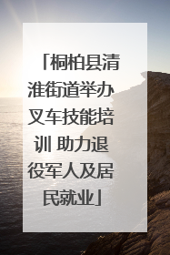 桐柏县清淮街道举办叉车技能培训 助力退役军人及居民就业