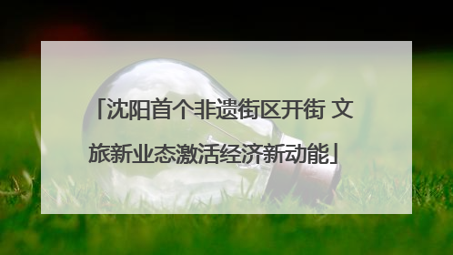 沈阳首个非遗街区开街 文旅新业态激活经济新动能