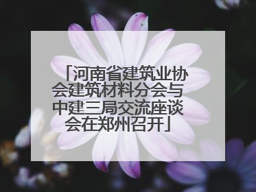 河南省建筑业协会建筑材料分会与中建三局交流座谈会在郑州召开