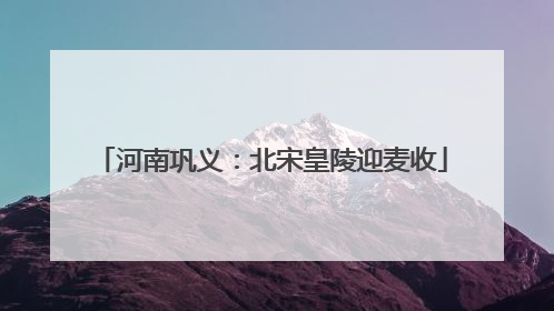 河南巩义：北宋皇陵迎麦收
