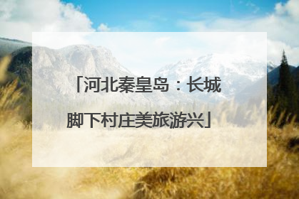 河北秦皇岛：长城脚下村庄美旅游兴