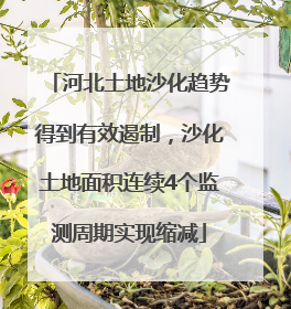 河北土地沙化趋势得到有效遏制，沙化土地面积连续4个监测周期实现缩减