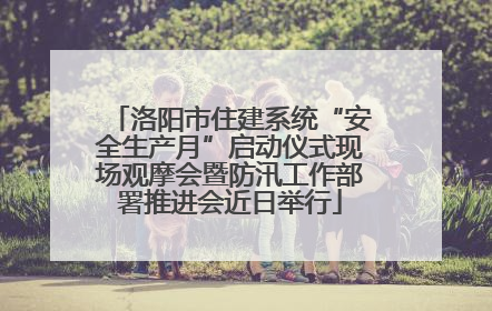 洛阳市住建系统“安全生产月”启动仪式现场观摩会暨防汛工作部署推进会近日举行