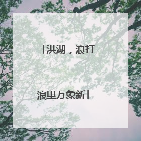 洪湖，浪打浪里万象新