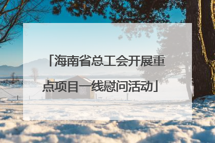 海南省总工会开展重点项目一线慰问活动