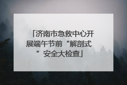 济南市急救中心开展端午节前“解剖式”安全大检查