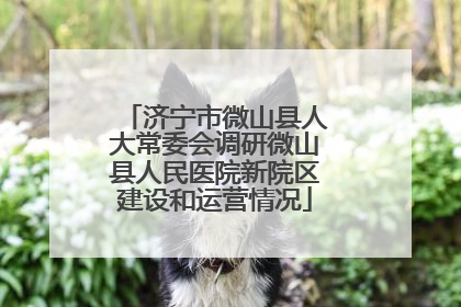 济宁市微山县人大常委会调研微山县人民医院新院区建设和运营情况