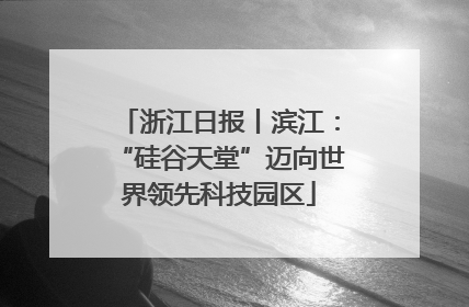浙江日报丨滨江：“硅谷天堂”迈向世界领先科技园区