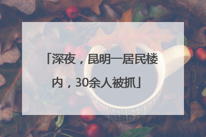 深夜，昆明一居民楼内，30余人被抓