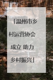 温州市乡村运营协会成立 助力乡村振兴