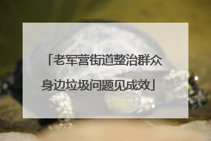老军营街道整治群众身边垃圾问题见成效