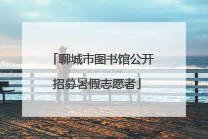 聊城市图书馆公开招募暑假志愿者