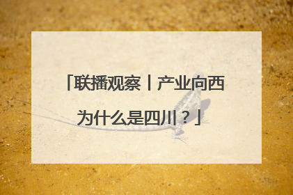 联播观察丨产业向西 为什么是四川？
