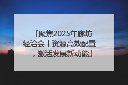 聚焦2025年廊坊经洽会丨资源高效配置，激活发展新动能