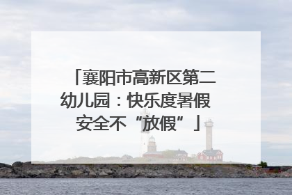 襄阳市高新区第二幼儿园：快乐度暑假 安全不“放假”