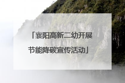 襄阳高新二幼开展节能降碳宣传活动