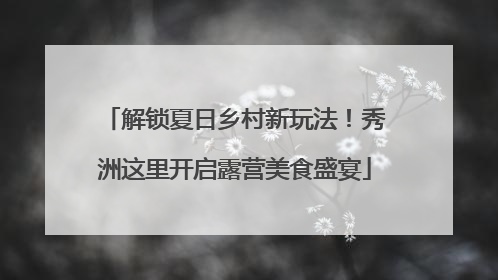 解锁夏日乡村新玩法！秀洲这里开启露营美食盛宴