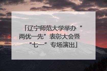 辽宁师范大学举办“两优一先”表彰大会暨“七一”专场演出