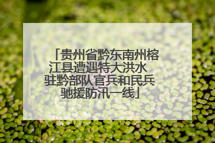 贵州省黔东南州榕江县遭遇特大洪水 驻黔部队官兵和民兵驰援防汛一线