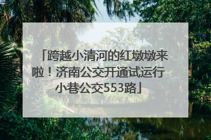 跨越小清河的红墩墩来啦！济南公交开通试运行小巷公交553路