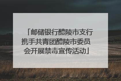 邮储银行醴陵市支行携手共青团醴陵市委员会开展禁毒宣传活动
