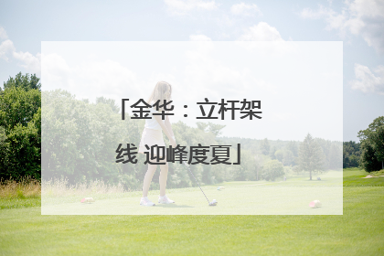 金华：立杆架线 迎峰度夏