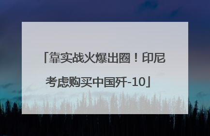靠实战火爆出圈！印尼考虑购买中国歼-10