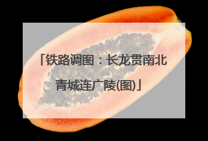 铁路调图：长龙贯南北 青城连广陵(图)