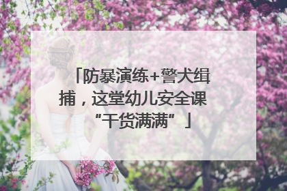 防暴演练+警犬缉捕，这堂幼儿安全课“干货满满”