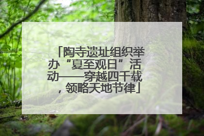 陶寺遗址组织举办“夏至观日”活动——穿越四千载，领略天地节律