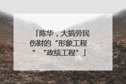 陈华，大搞劳民伤财的“形象工程”“政绩工程”