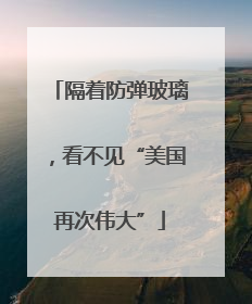 隔着防弹玻璃，看不见“美国再次伟大”