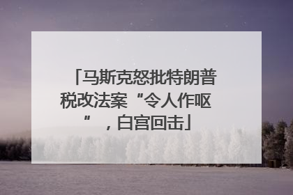 马斯克怒批特朗普税改法案“令人作呕”，白宫回击