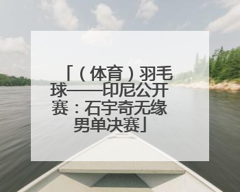 （体育）羽毛球——印尼公开赛：石宇奇无缘男单决赛