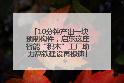 10分钟产出一块预制构件，启东这座智能“积木”工厂助力高铁建设再提速