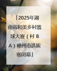 2025年湖南省和美乡村篮球大赛（村 BA）郴州市选拔赛闭幕